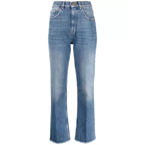 Golden Goose Faded Cropped Denim Jeans Blue Gesneden jeans