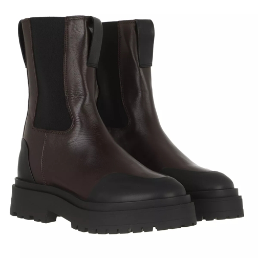 The Kooples High Leather Boots Brown Chelsea Boot