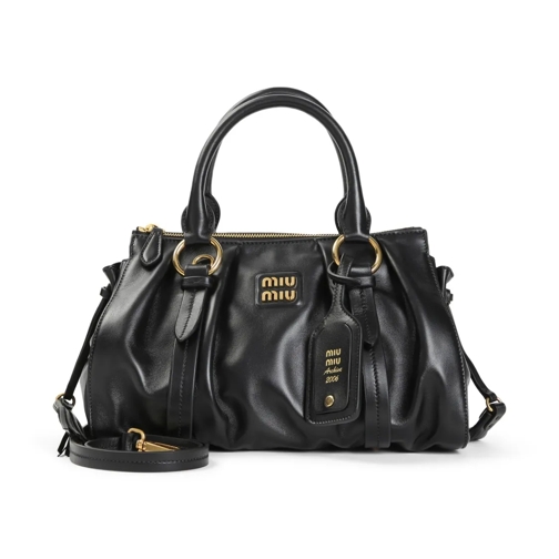 Miu Miu Sac à bandoulière Black Lamb Leather Handbag Black