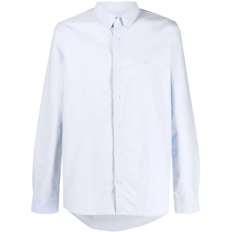 A.P.C. Casual top chemise a boutonniere devant 2 blau