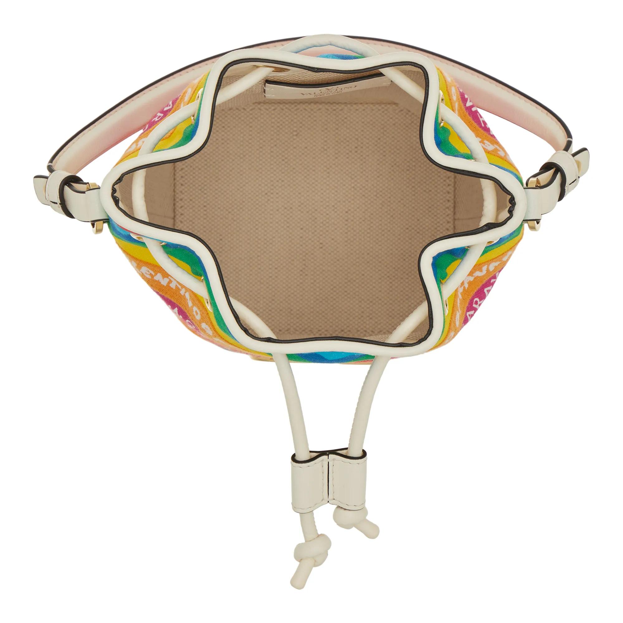 Valentino Garavani Pochettes Mini Drawstring Canvas in meerkleurig