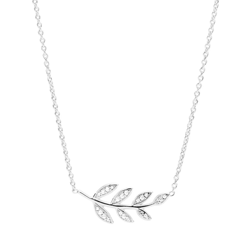 Fossil Elliott Olive Branch Sterling  Pendant Necklace Silver Kort halsband