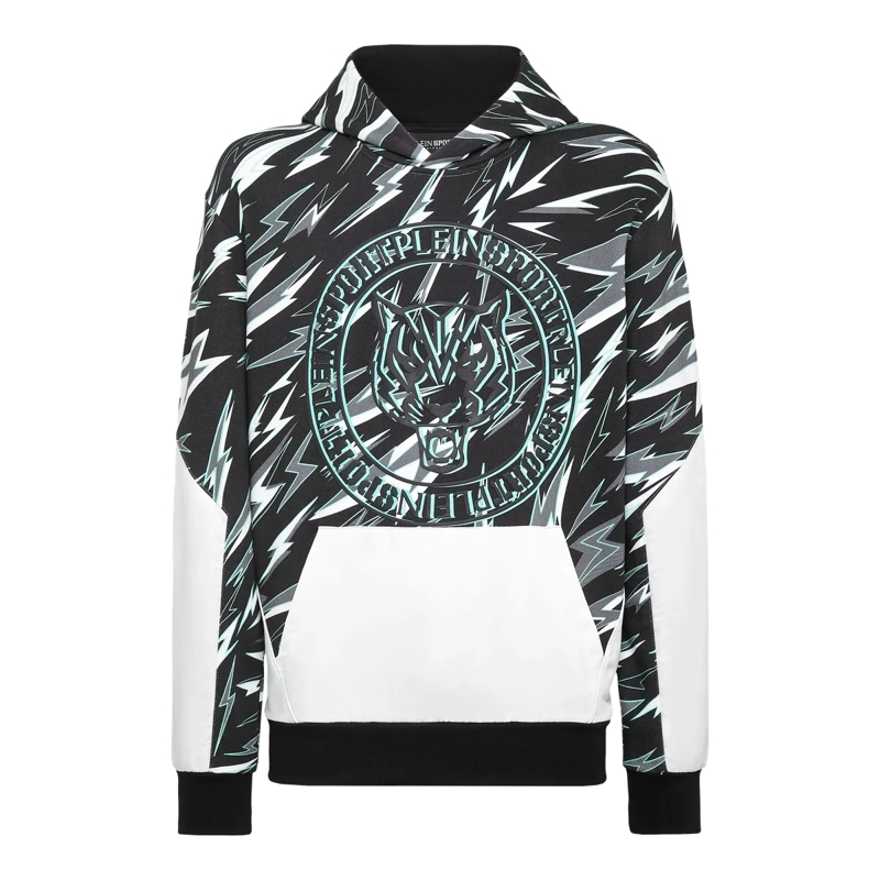 Plein Sport Top Sweatshirt Mit Kapuze Tiger schwarz