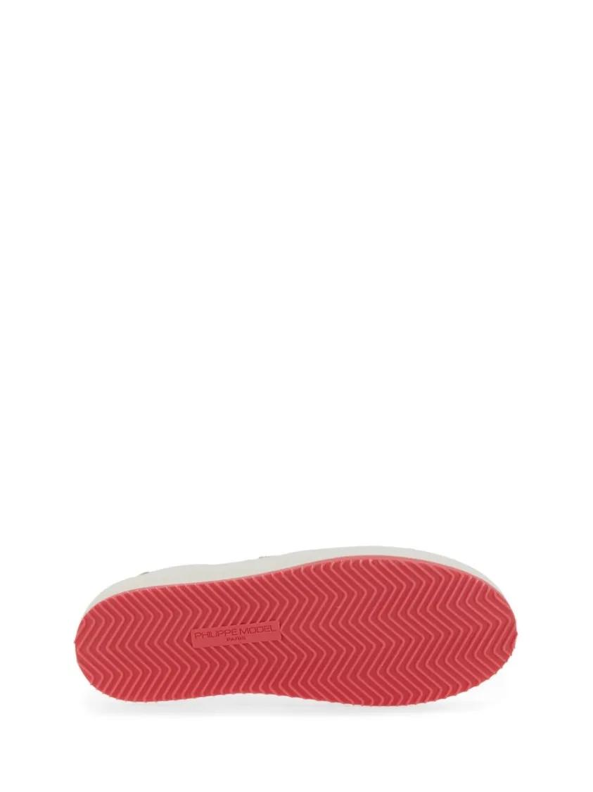 Thumbnail - Philippe Model Low-Top Sneaker - White Sneakers With Contrasting Pink Accents - Gr. 36 (EU) - in Weiß - für Damen