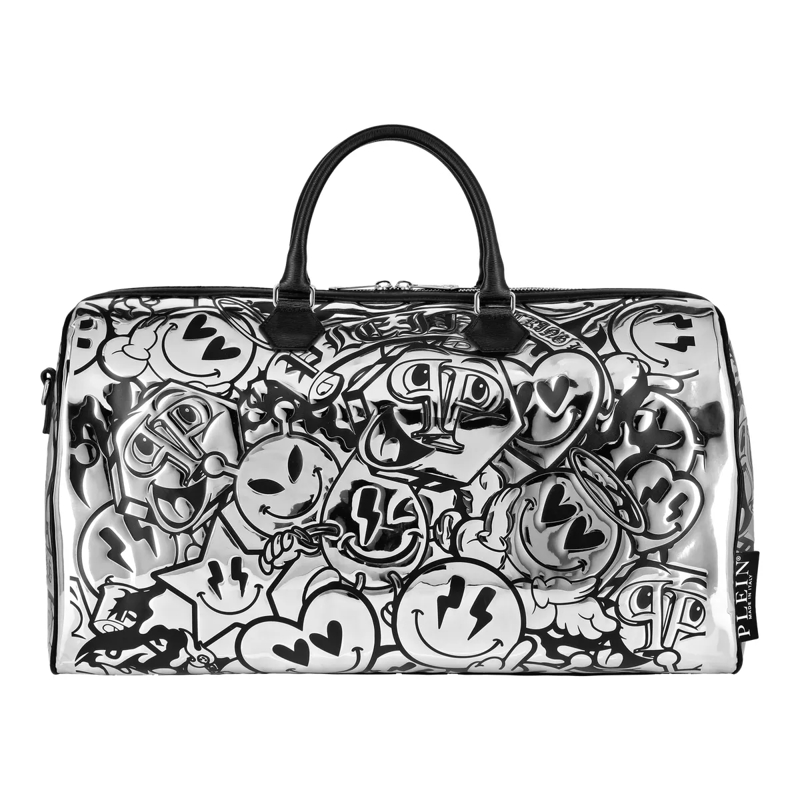 Philipp Plein Weekender Henkeltasche Smile silber