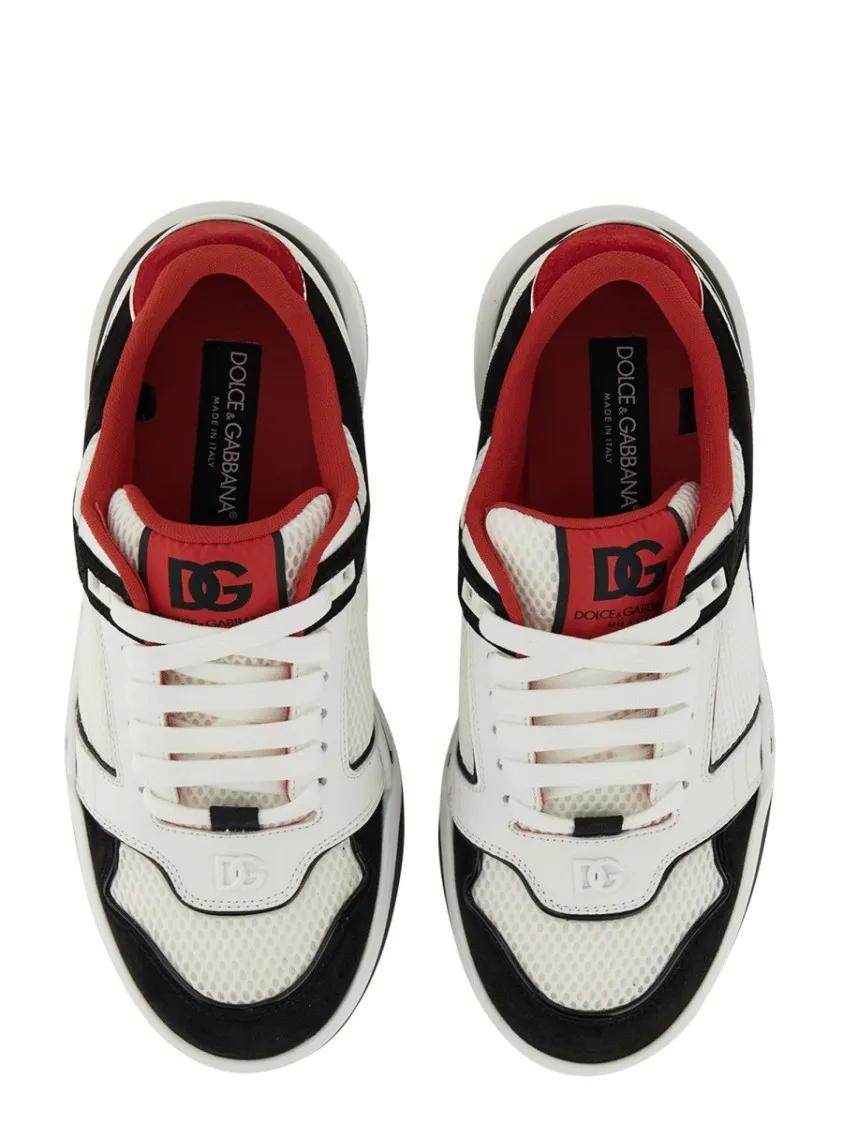 Thumbnail - Dolce&Gabbana Low-Top Sneaker - Leather And Mesh Sneaker - Gr. 40 (EU) - in Weiß - für Damen