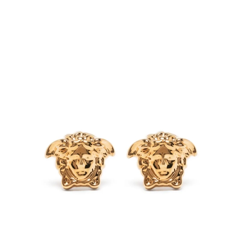 Versace Boucles d'oreilles à tige Polished Gold-Tone Medusa Plaque Stud Earrings Not Applicable