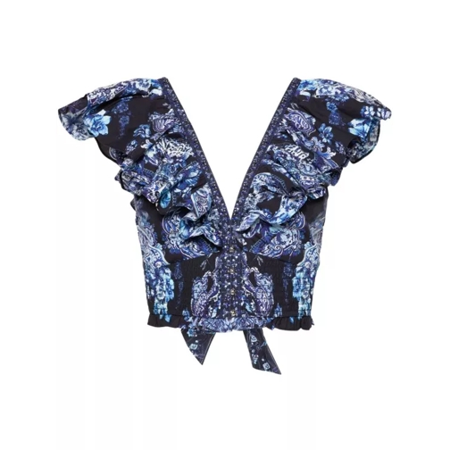 Camilla  Top Delft Dynasty Floral-Print Blue Blue