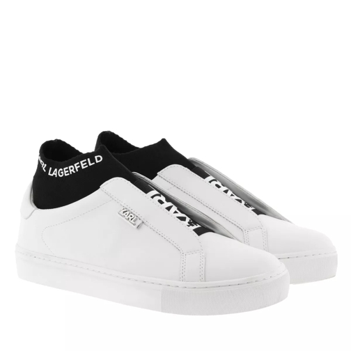 Karl Lagerfeld Kupsole Knit Sock Low White Black Slip-On Sneaker