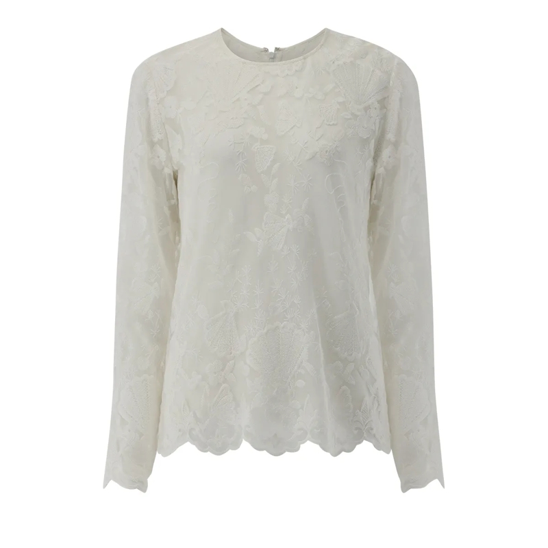 VAN LAACK Bluse Bluse Modern Fit Uni beige