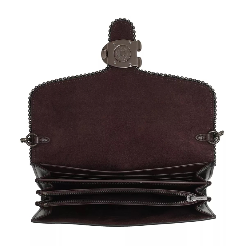 Coach Sac à bandoulière Mixed Leather Bead Chain Tabby Chain Clutch Black(Image 6)