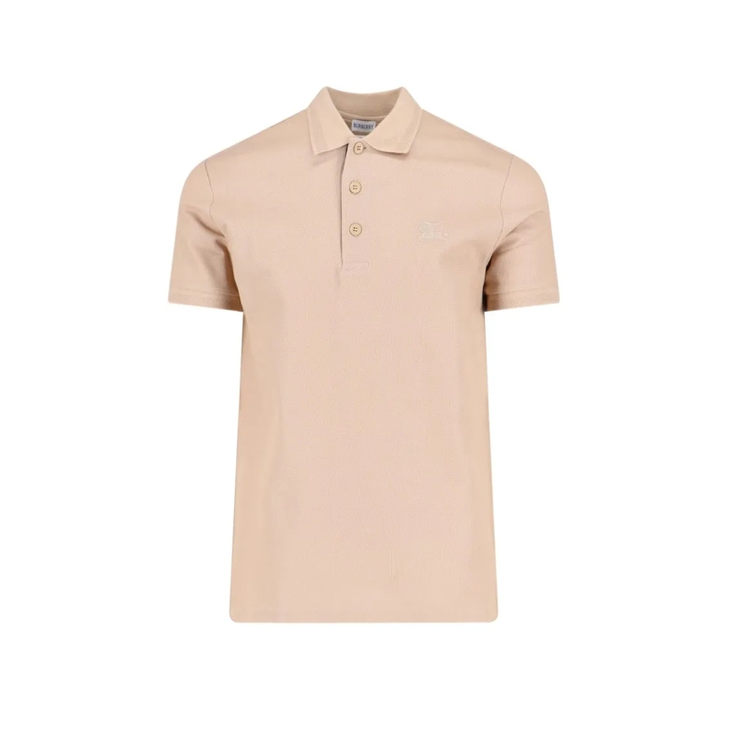 Burberry Polo shirt "Check" In Cotone Beige Neutrals