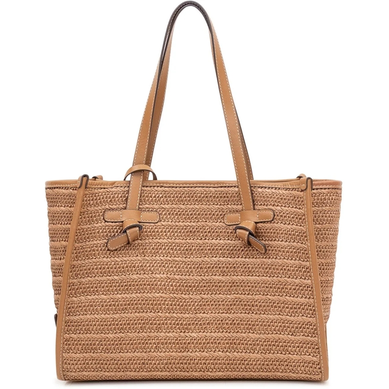 Gianni Chiarini Shopper Borsa Marcella Intrecciata con Doppi Manici beige