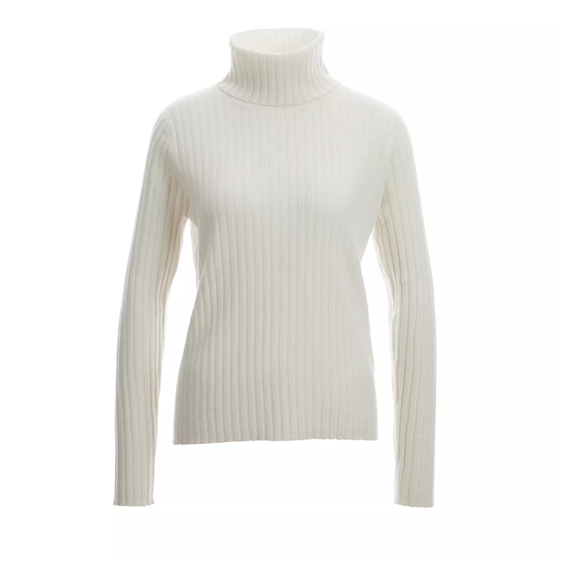 S.Marlon Kaschmirpullover Rollkragen Rippe 903 ecru