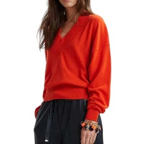 Essentiel Antwerp  Pull court Col V Corail Gecko Poppy Field Essentie mehrfarbig