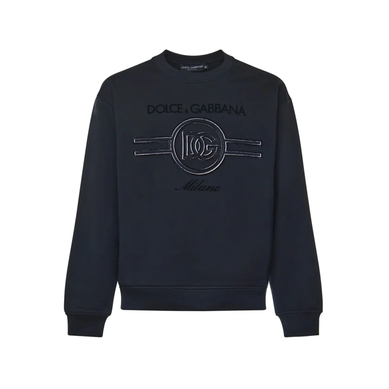 Dolce&Gabbana Pullover Logo Knit Sweater – Dark Blue Blue