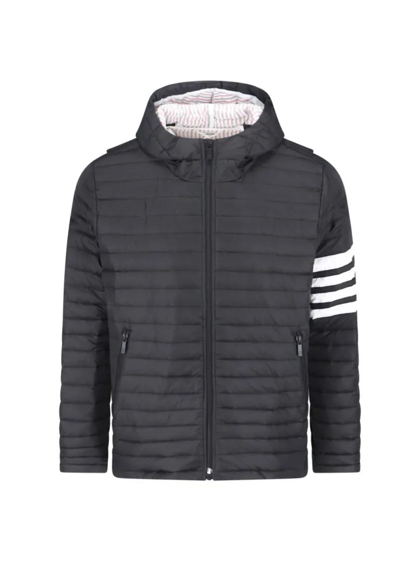Thumbnail - Thom Browne - "Downfilled Quilted" Down Jacket Black - Größe 5 - blue