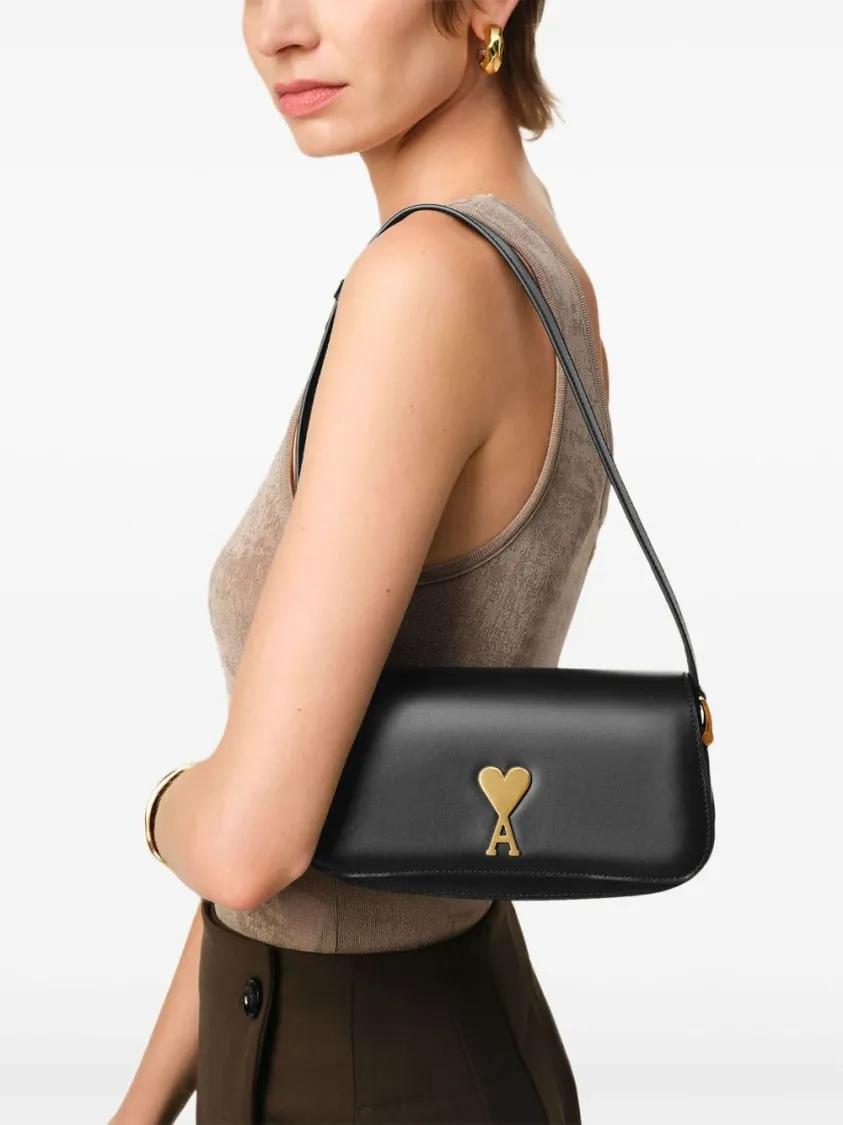 AMI Paris Hobo bags Paris Shoulder Bag in zwart