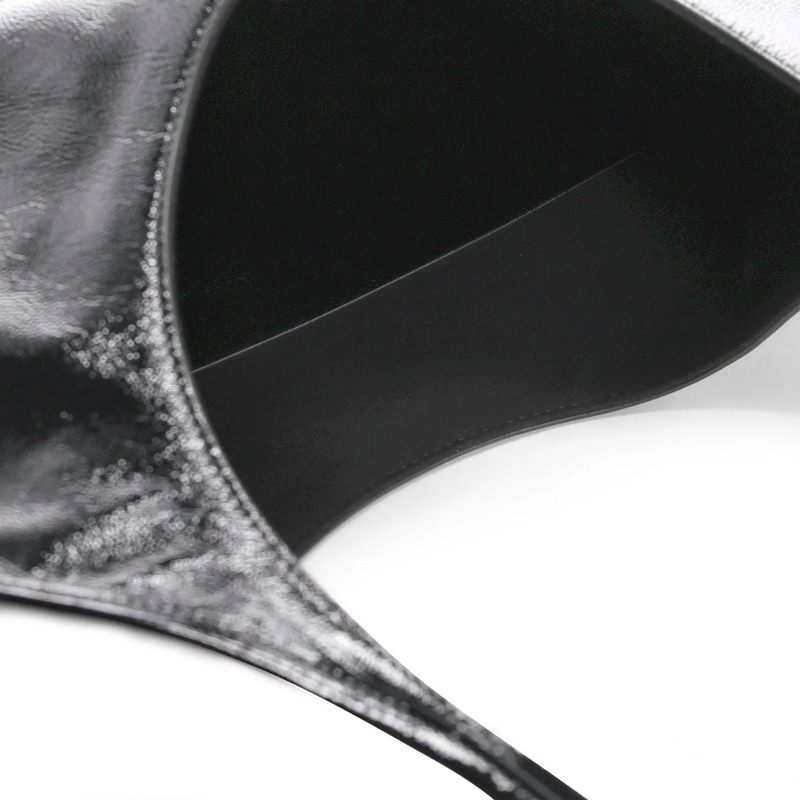 Courrèges Sac à bandoulière Schultertasche aus Leder schwarz(Image 4)