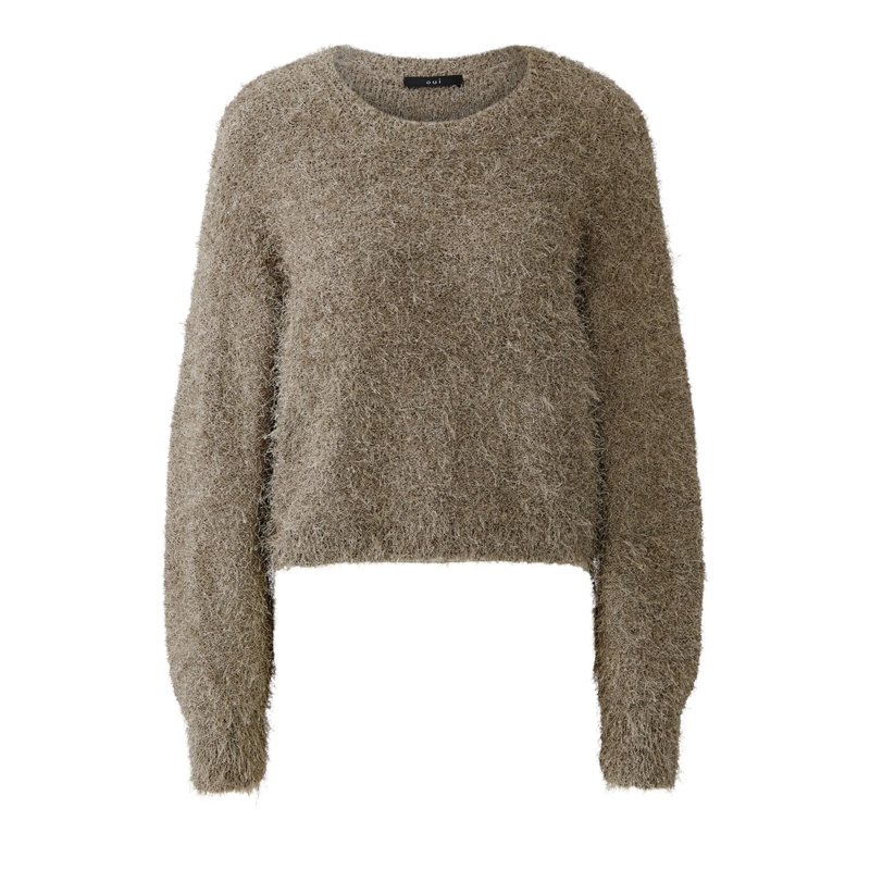 Oui Pullover Pullover taupe