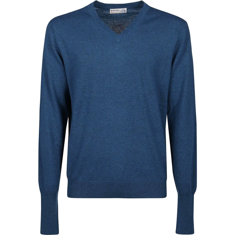 Ballantyne  Plain Sweater Blue blau