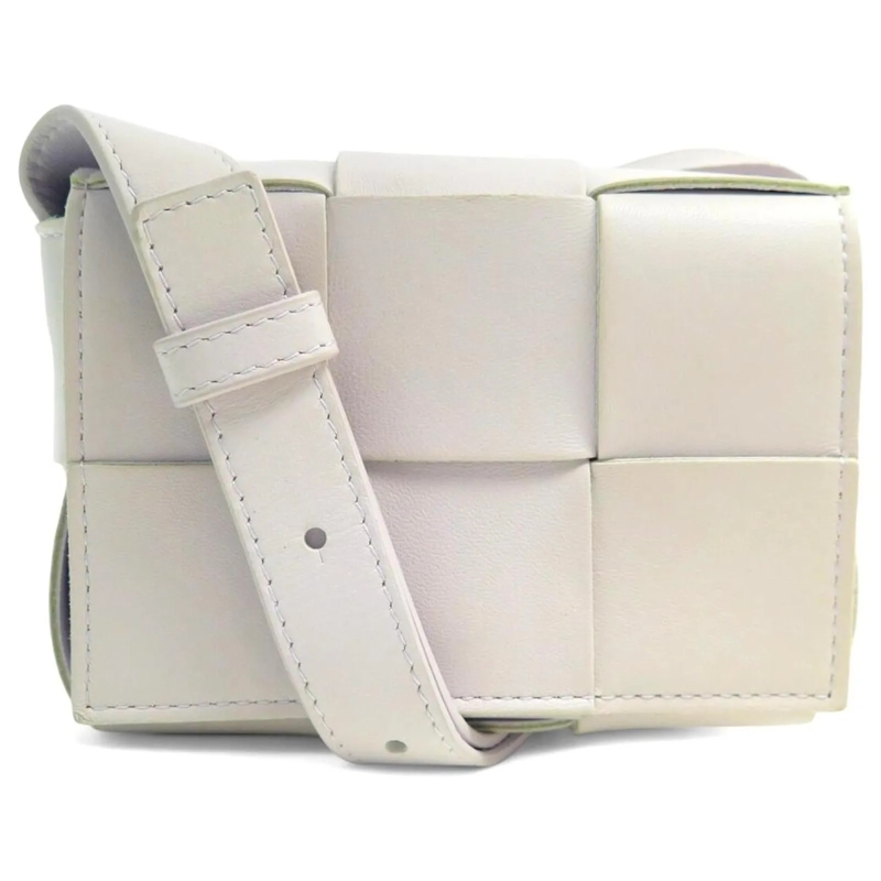 Bottega Veneta Crossbody Bag BOTTEGA VENETA CASSETTE MINI 666688 LEDER INTRECCO lila