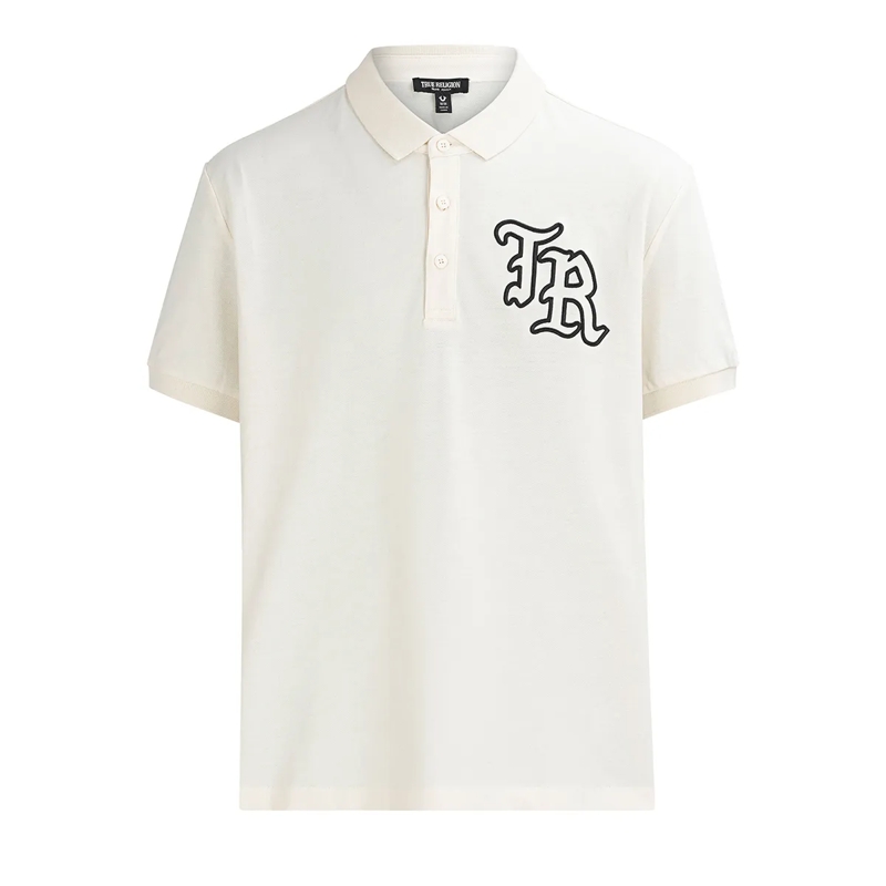 True Religion T-Shirt Poloshirt weiss