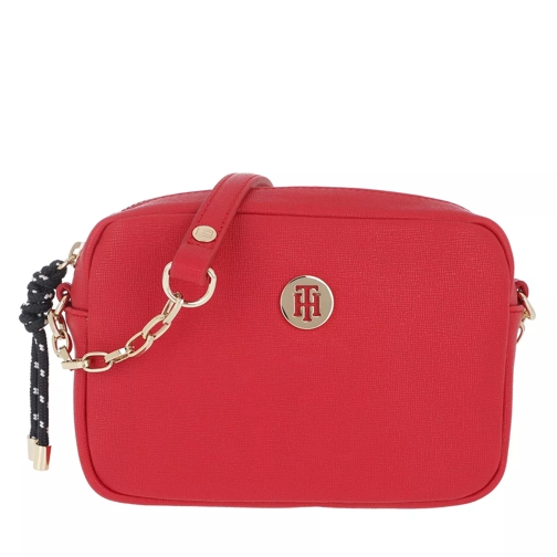 Tommy Hilfiger TH Buckle Crossover Tommy Red Crossbody Bag