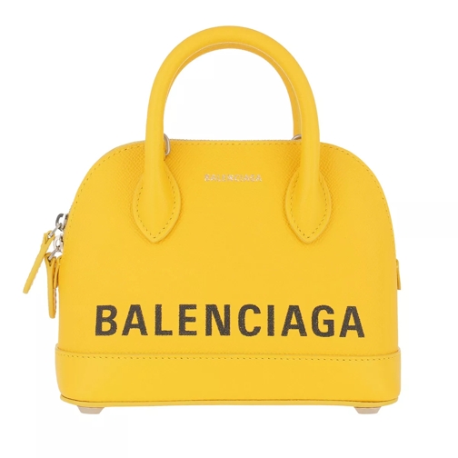 Balenciaga Ville Top Handle Bag XXS Leather Yellow Crossbody Bag