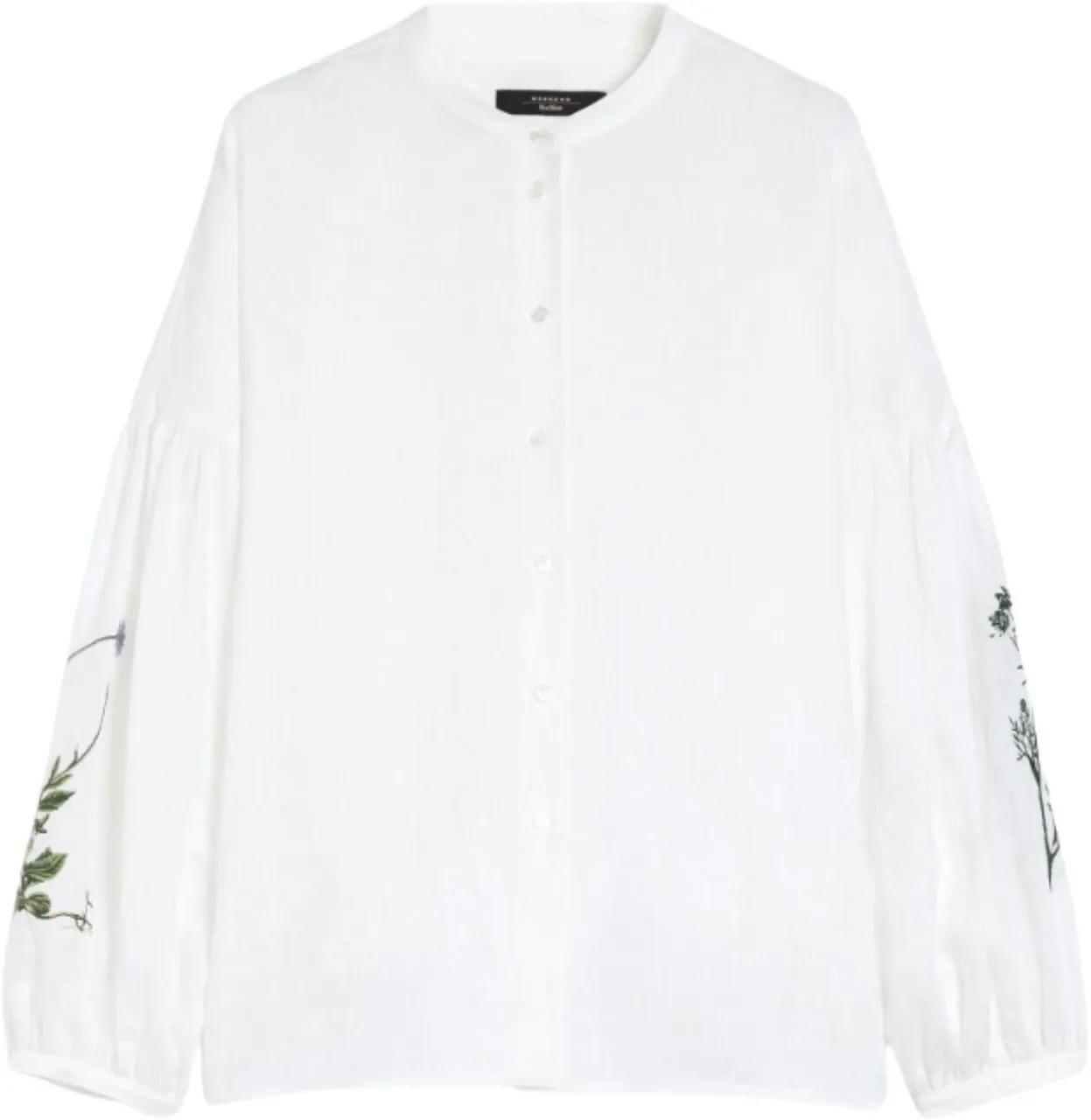 Thumbnail - Max Mara - Max Mara Weekend Ilex Blouses Wit 2515111122600 - Größe 40 - weiß