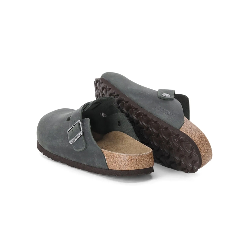 Birkenstock Chaussures à lacets Pantoletten Boston BS aus Leder grün(Image 3)