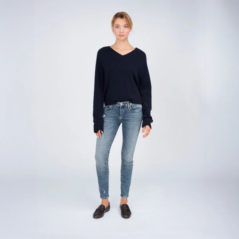 True Religion  - Lamgarm- Gerader Schnitt- Rippbünchen an den Ä dunkel-blau(Image 2)