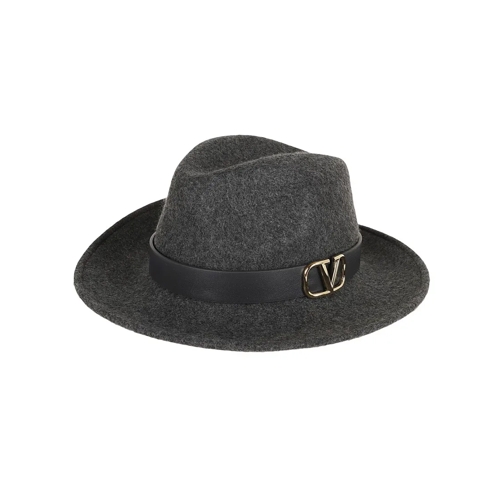 Valentino Hoed Fedora Vlogo Signature Hat Black