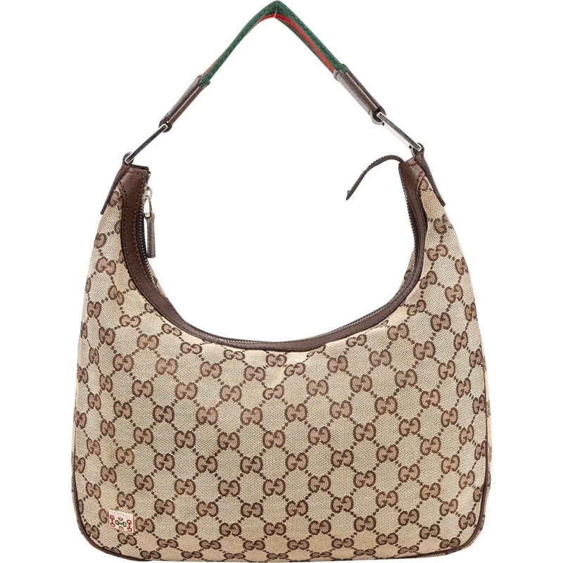 Gucci Fourre-tout Gucci GG Monogram Stripes Shoulder Bag braun
