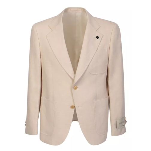Lardini Biege Single-Breasted Jacket Neutrals 