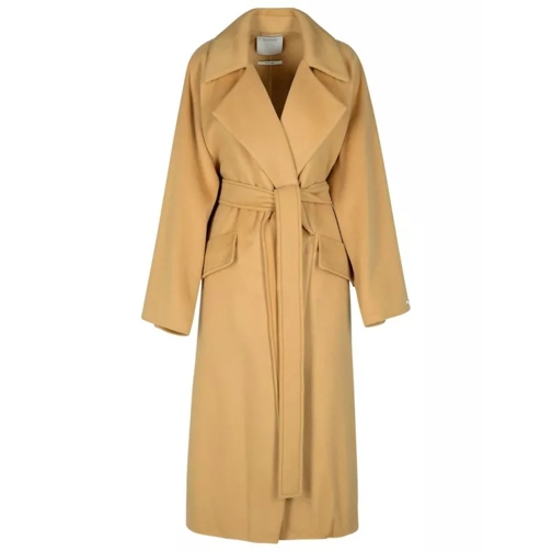 Sportmax  Orense' Beige Wool And Cashmere Blend Coat Brown