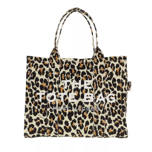 Marc Jacobs The Leopard Traveler Tote Bag Natural Multi Rymlig shoppingväska