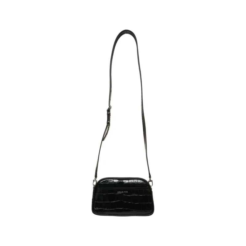 MICHAEL Michael Kors Schoudertas Croco-Embossed Crossbody Bag Black