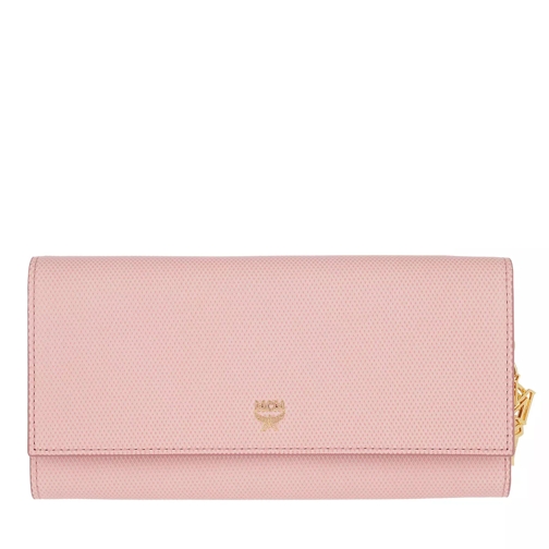 MCM Otti Charm Flap Wallet Two-Fold Large Pink Portafoglio con patta