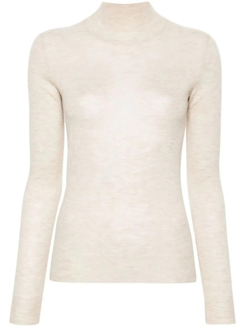 Thumbnail - Joseph - High-Neck Cashmere Knitwear Jumper - Größe S - beige