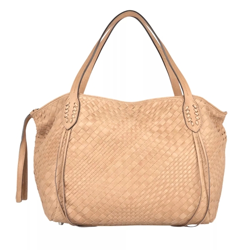 Abro West Braided Leather Tote Natural Tote