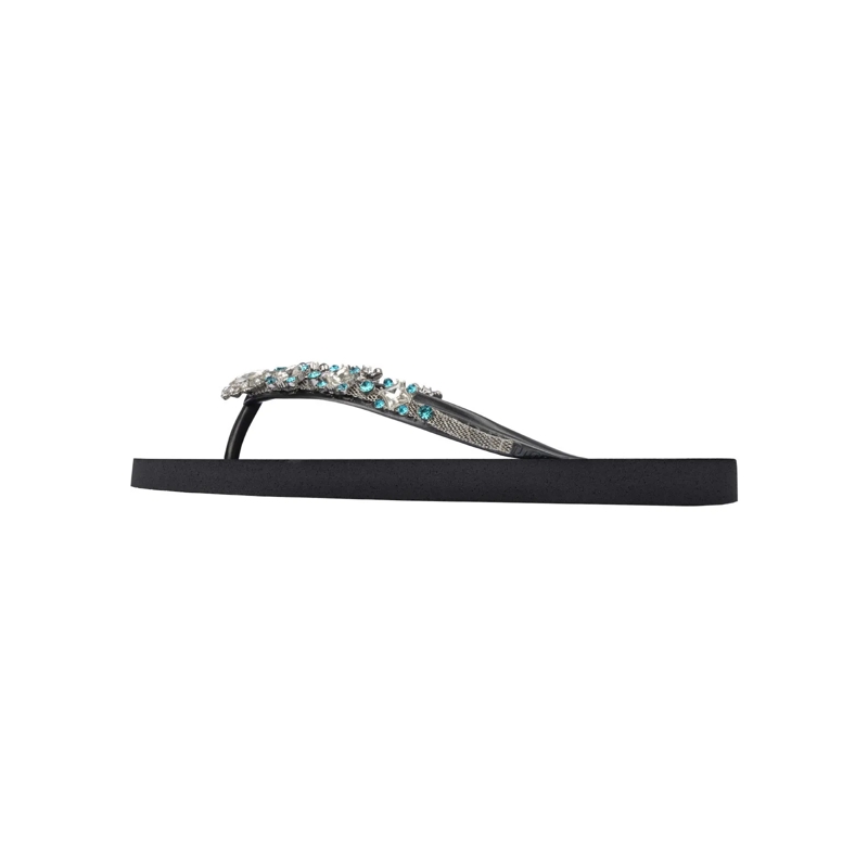 UZURII Flip Flops Zehentrenner Dolce Chrystal schwarz