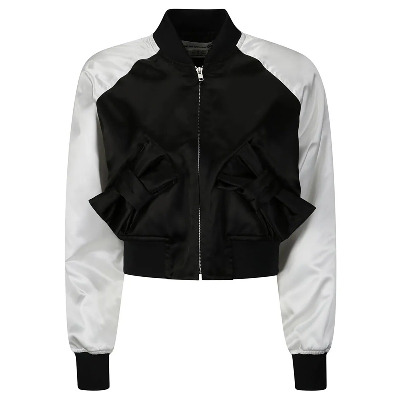 Comme des Garcons Bomberjacke Two-Tone Bomber Jacket Black