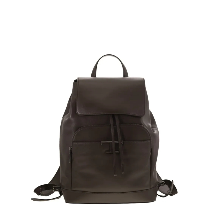 Tod's Sac à dos T Timeless Medium Leather Backpack Brown