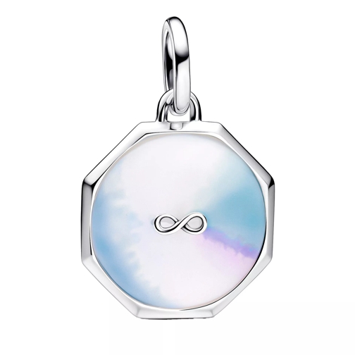 Pandora Pendentif Infinity sterling silver medallion with enamel White