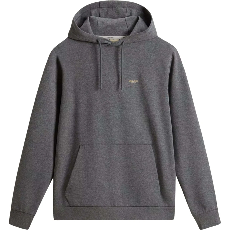 Woolrich  Woolrich Logo Interlock Hoodie  Grijs Cfwosw2002mr grau