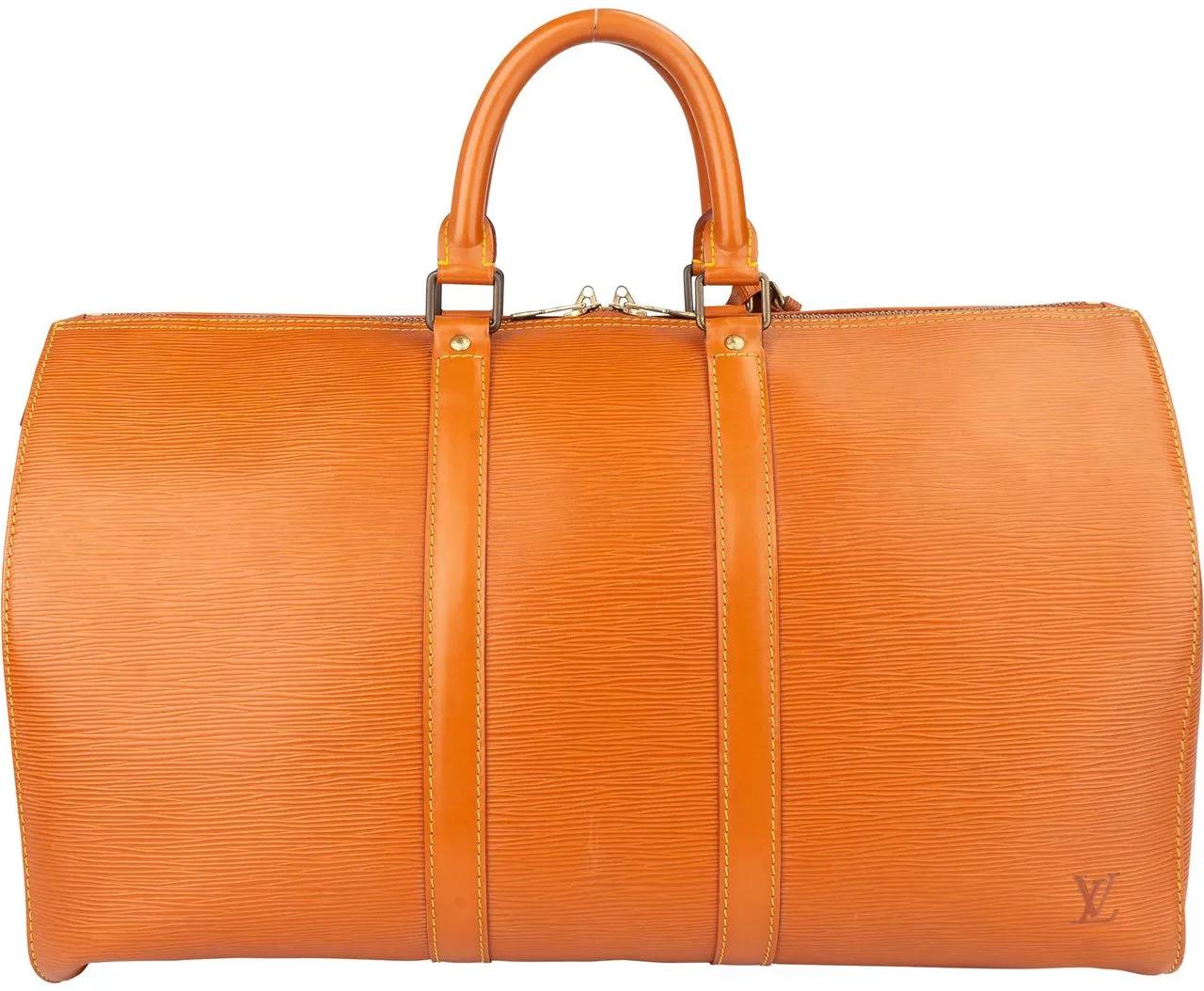 Thumbnail - Louis Vuitton Crossbody Bags - Louis Vuitton Cognac Epi Leather Keepall 45 Handba - Gr. unisize - in Braun - für Damen