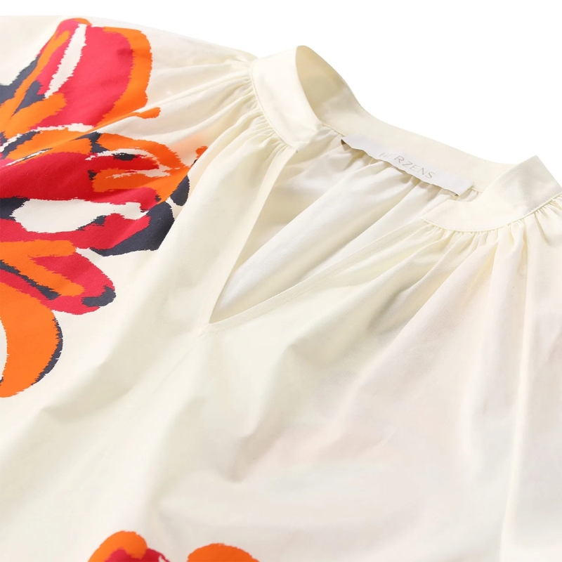 Herzensangelegenheit Bluse Blusenshirt mit Blumen weiß(Image 3)