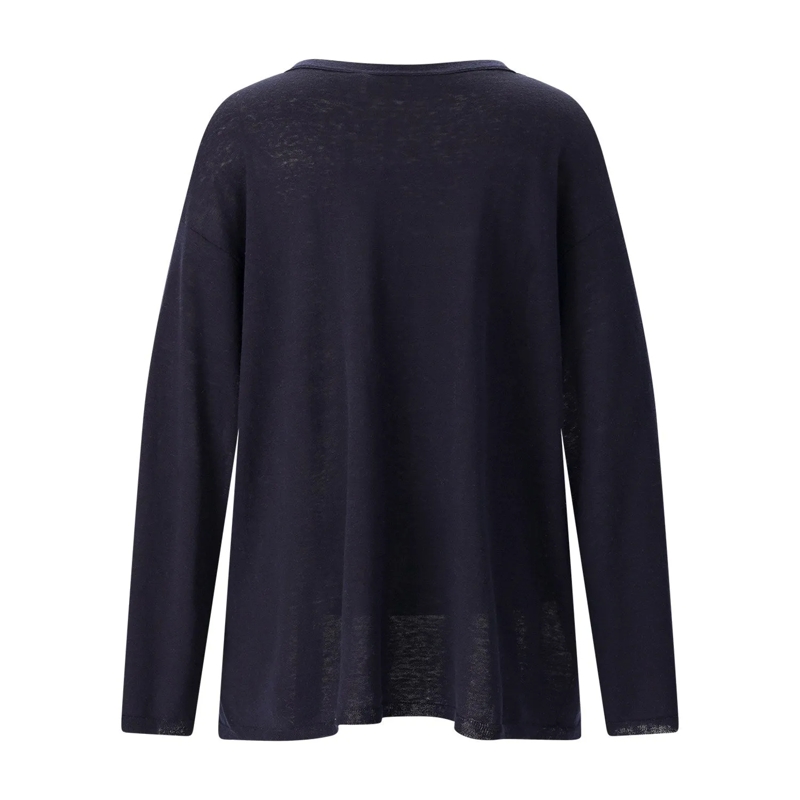 Sminfinity T-Shirt Longsleeve aus Seide & Leinen blau(Image 5)