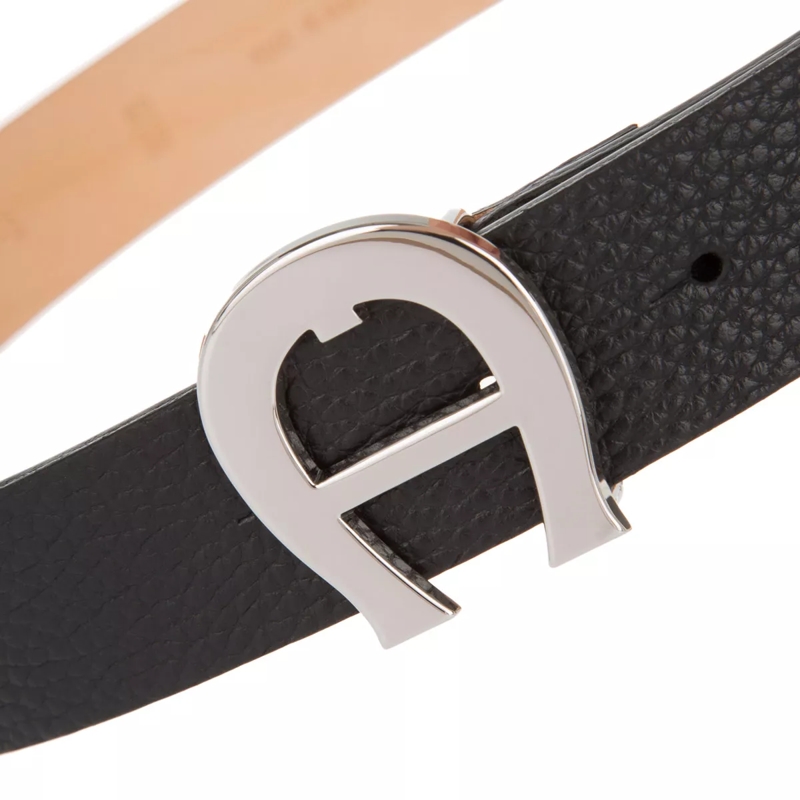 AIGNER Ledergürtel Logo Black (Image 4)